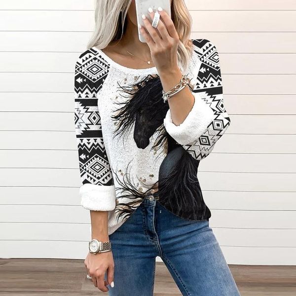 women's blouses & shirts long sleeve women blouse 2021 autumn casual o-neck ladies pullover vintage printed street loose female office, White
women's blouses & shirts long sleeve women blouse 2021 autumn casual o-neck ladies pullover vintage printed street loose female office, White