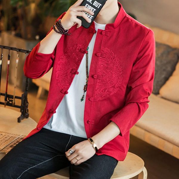 men's jackets 2021 solid dragon embroidery linen jacket men japanese streetwear winter for brand coat m-4xl, Black;brown
men's jackets 2021 solid dragon embroidery linen jacket men japanese streetwear winter for brand coat m-4xl, Black;brown