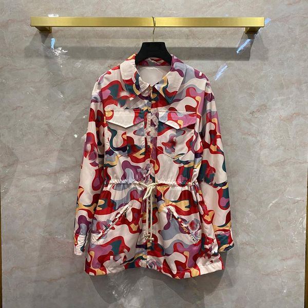women's jackets 2021 spring designer print fashion coat for women b062, Black;brown
women's jackets 2021 spring designer print fashion coat for women b062, Black;brown