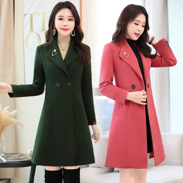 women's wool & blends winter korean slim woolen coat long jacket women female, Black
women's wool & blends winter korean slim woolen coat long jacket women female, Black
