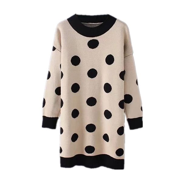 autumn winter knitted mini dress loose gray khaki long sleeve sweater polka dot crew neck o d0850 210514, Black;gray
autumn winter knitted mini dress loose gray khaki long sleeve sweater polka dot crew neck o d0850 210514, Black;gray