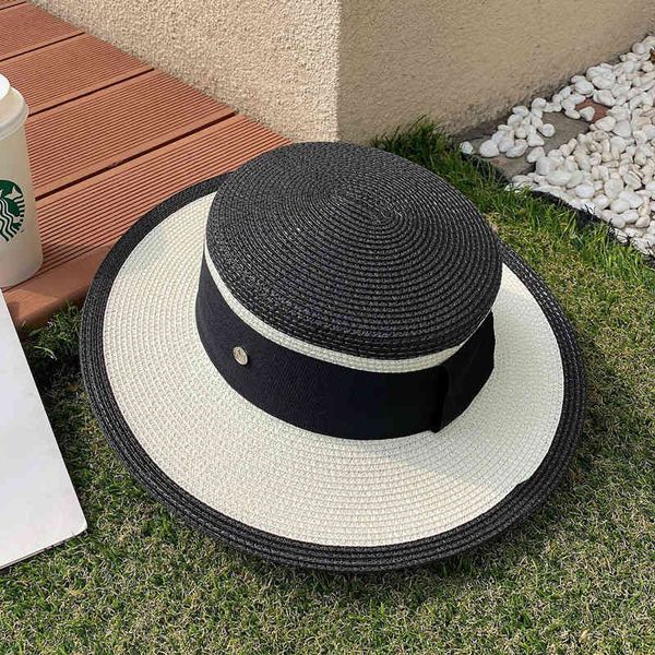 m standard children's fashion hat korean summer british straw versatile trend sun hat, Blue;gray
m standard children's fashion hat korean summer british straw versatile trend sun hat, Blue;gray