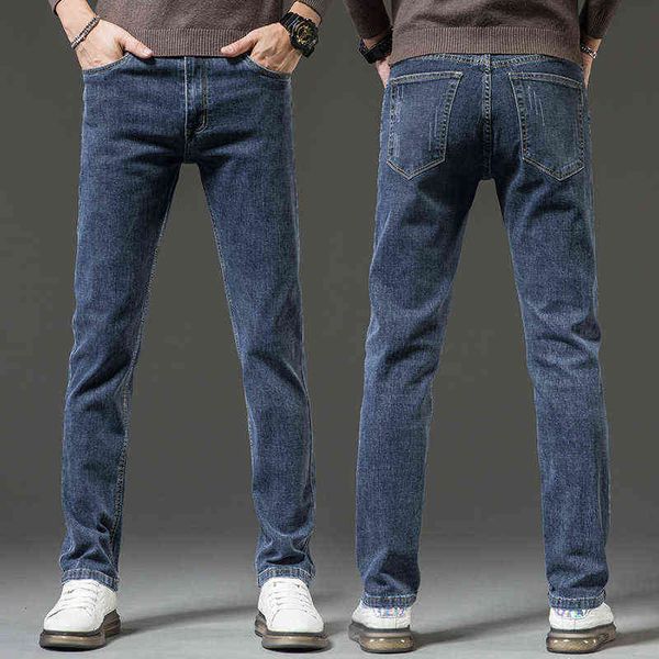 high grade 2021 spring autumn slim fit small straight cotton elastic men's jeans are comfortable and versatile, Blue
high grade 2021 spring autumn slim fit small straight cotton elastic men's jeans are comfortable and versatile, Blue