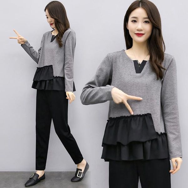 two piece dress spring big yards suit long sleeve wide-legged pants two-piece outfit, White
two piece dress spring big yards suit long sleeve wide-legged pants two-piece outfit, White