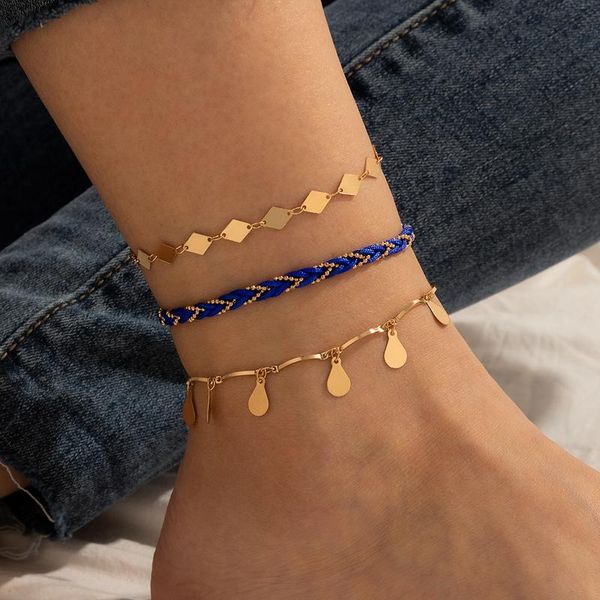 anklets 3pcs/set bohemian water drop tassel for women ethnic style handwork weave geometry foot chains jewelry 15678, Red;blue
anklets 3pcs/set bohemian water drop tassel for women ethnic style handwork weave geometry foot chains jewelry 15678, Red;blue