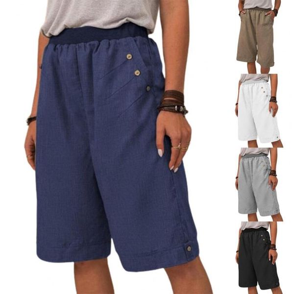 women's shorts summer women casual mid rise buttons solid color loose short pants five-quarter 2021, White;black
women's shorts summer women casual mid rise buttons solid color loose short pants five-quarter 2021, White;black