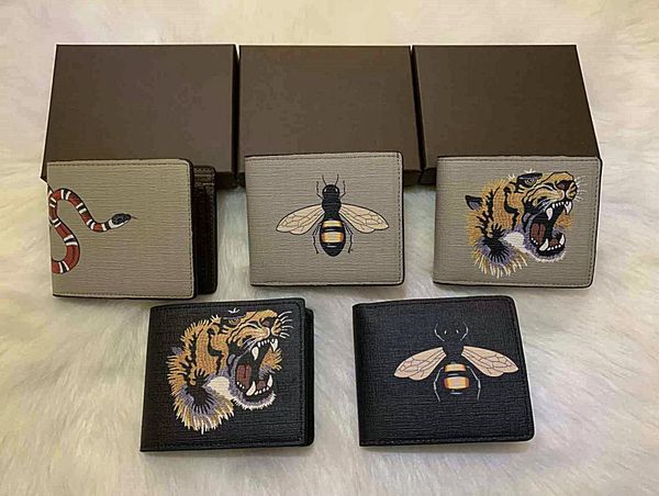 2021 designer men animal short wallet leather snake tiger bee wallets women long style purse card holders, Red;black
2021 designer men animal short wallet leather snake tiger bee wallets women long style purse card holders, Red;black