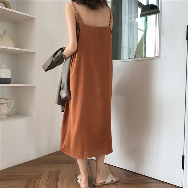 2021women maxi dress loose sleeveless dresses v-neck sling long black party dress, Black;gray
2021women maxi dress loose sleeveless dresses v-neck sling long black party dress, Black;gray