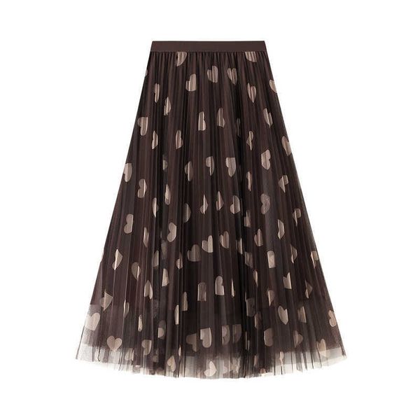 perhaps u women heart print knee length skirt mesh brown summer elastic waist s0280 210529, Black
perhaps u women heart print knee length skirt mesh brown summer elastic waist s0280 210529, Black