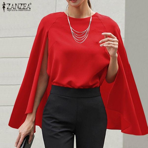 women's blouses & shirts oversize holiday tunic 2022 fashion solid cloak blouse women elegant office work chemise casual o neck, White
women's blouses & shirts oversize holiday tunic 2022 fashion solid cloak blouse women elegant office work chemise casual o neck, White