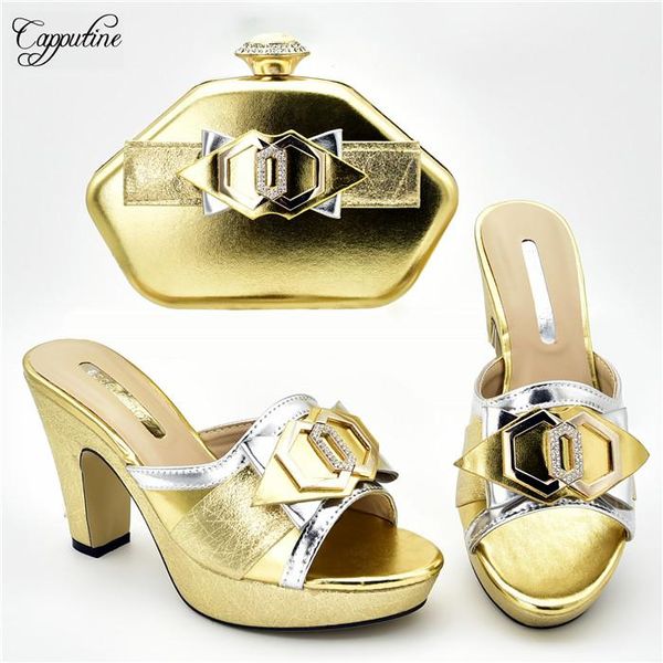 dress shoes graceful gold slip-on and handbag nice african pumps with purse bag set 636-1 heel height 11cm, Black
dress shoes graceful gold slip-on and handbag nice african pumps with purse bag set 636-1 heel height 11cm, Black
