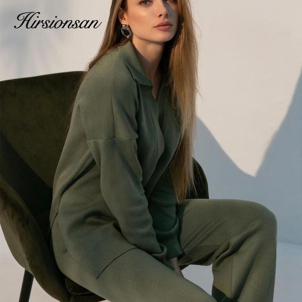 women's two piece pants hirsionsan elegant knitted sweater suits women soft female sets 2 pieces loose and turn down neck ladies ourfi, White
women's two piece pants hirsionsan elegant knitted sweater suits women soft female sets 2 pieces loose and turn down neck ladies ourfi, White