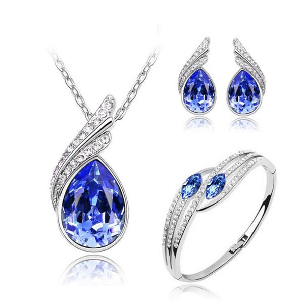 earrings & necklace wholesale wedding african beads jewelry set for brides crystal water drop silver plated luxury accessories
earrings & necklace wholesale wedding african beads jewelry set for brides crystal water drop silver plated luxury accessories