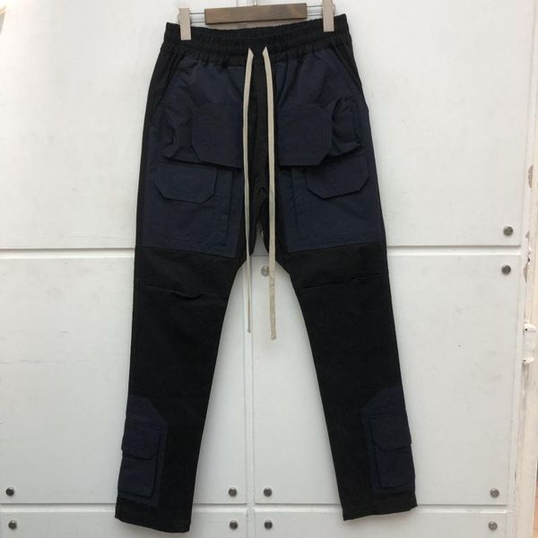 men's pants 2021fw man men women multi-pocket drawstring zipper represent cargo overalls trousers, Black
men's pants 2021fw man men women multi-pocket drawstring zipper represent cargo overalls trousers, Black