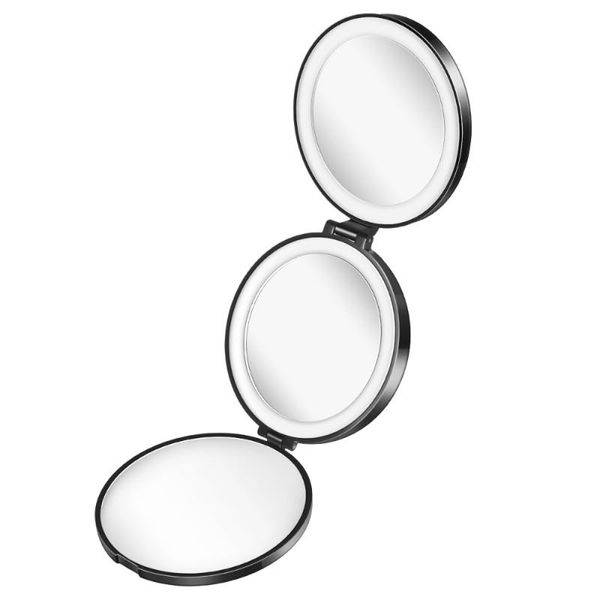 compact mirrors lurrose 1pc tri-fold cosmetic led mirror portable round makeup 1x/5x/10x
compact mirrors lurrose 1pc tri-fold cosmetic led mirror portable round makeup 1x/5x/10x
