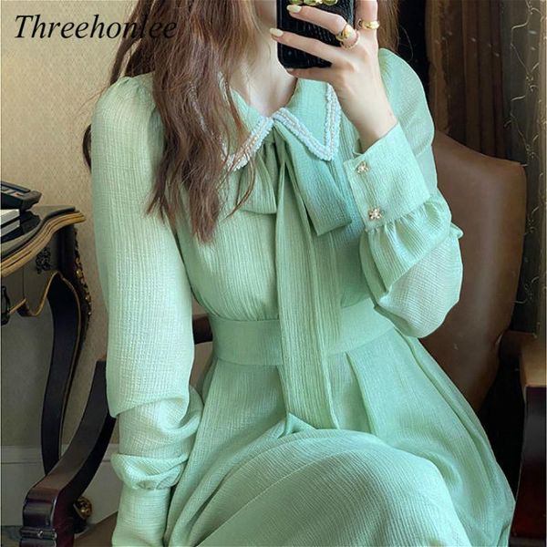 casual dresses french retro dress for women ruffled collar long sleeve vintage bow solid fairy chic party female vestidos, Black;gray
casual dresses french retro dress for women ruffled collar long sleeve vintage bow solid fairy chic party female vestidos, Black;gray
