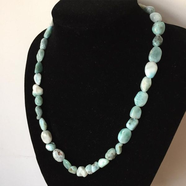 unique natural stone blue larimar orm nugget shape approx 5-7/8-12mm beads necklace with 35/40/45/50/55/60/70/90cm chains, Silver
unique natural stone blue larimar orm nugget shape approx 5-7/8-12mm beads necklace with 35/40/45/50/55/60/70/90cm chains, Silver