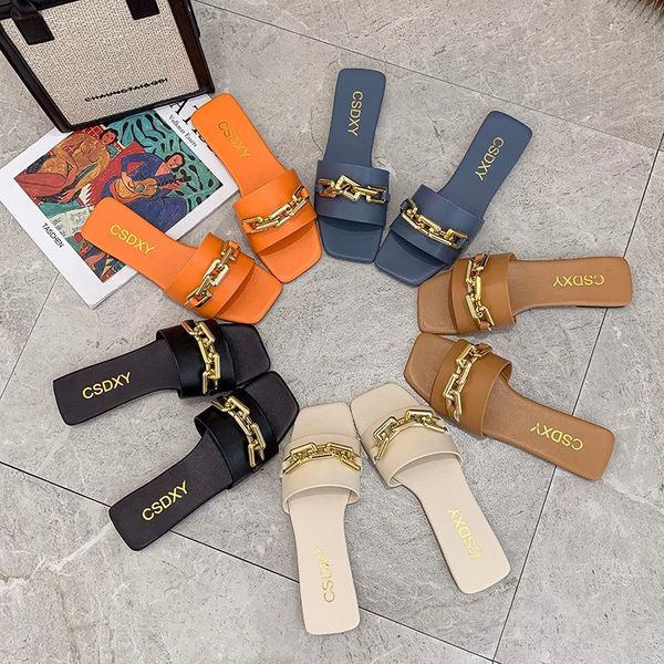 slippers cute 2021 women summer slipper square toe chain slip on flat slide sandals beach flip flops casual shoe ladies big size, Black
slippers cute 2021 women summer slipper square toe chain slip on flat slide sandals beach flip flops casual shoe ladies big size, Black