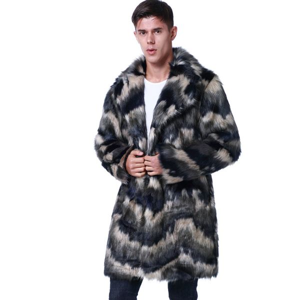 long cow color large stripe fluffy men s fur coat high-quality stand-up collar retro comfortable windproof and warm fashion travel commute, Black
long cow color large stripe fluffy men s fur coat high-quality stand-up collar retro comfortable windproof and warm fashion travel commute, Black