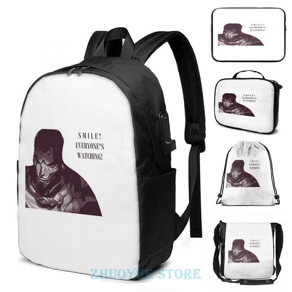 backpack funny graphic print smile jhin usb charge men school bags women bag travel laptop
backpack funny graphic print smile jhin usb charge men school bags women bag travel laptop
