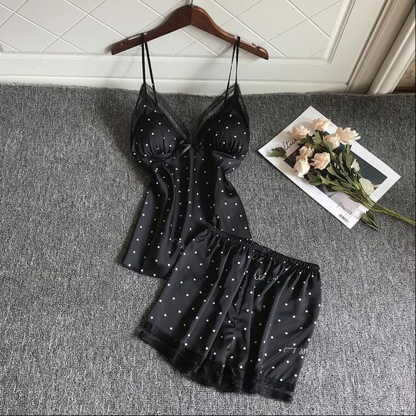 lace pajamas satin pijama mujer women sleepwear lounge wear silk pyjamas pjs set nightwear, Black;red
lace pajamas satin pijama mujer women sleepwear lounge wear silk pyjamas pjs set nightwear, Black;red