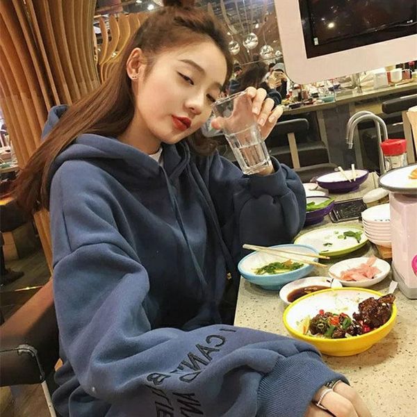 women's hoodies & sweatshirts winter thick fleece lining loose hooded for women embroidery hoodie blue yellow red hoody large size xxl, Black
women's hoodies & sweatshirts winter thick fleece lining loose hooded for women embroidery hoodie blue yellow red hoody large size xxl, Black