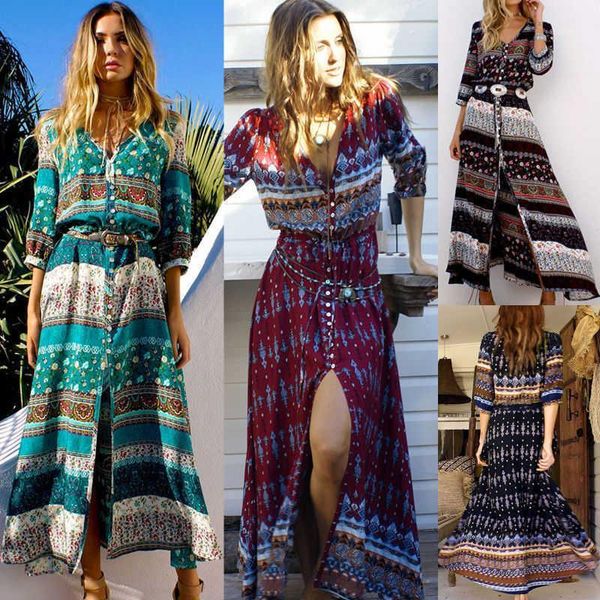 casual dresses women's boho long evening party prom floral summer beach maxi dress size s-3xl, Black;gray
casual dresses women's boho long evening party prom floral summer beach maxi dress size s-3xl, Black;gray
