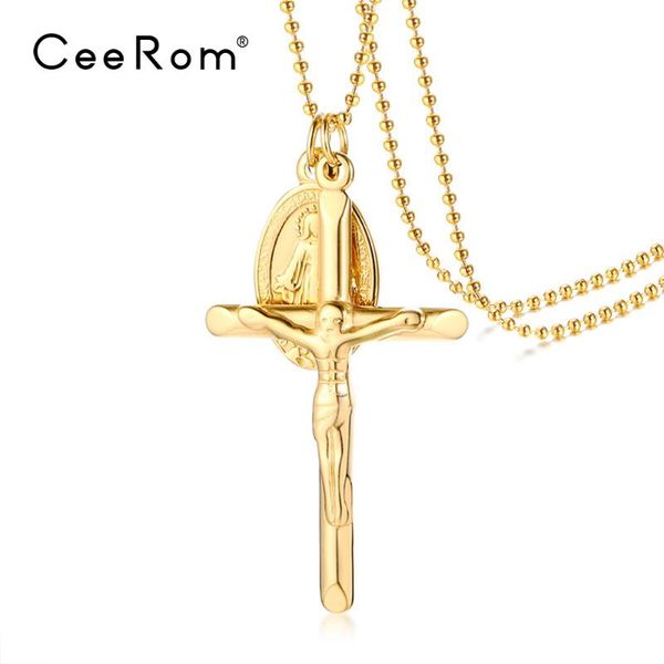 pendant necklaces ceerom cross and virgin mary pendants chain choker necklace women gold color femme fashion jewelry collares, Silver
pendant necklaces ceerom cross and virgin mary pendants chain choker necklace women gold color femme fashion jewelry collares, Silver
