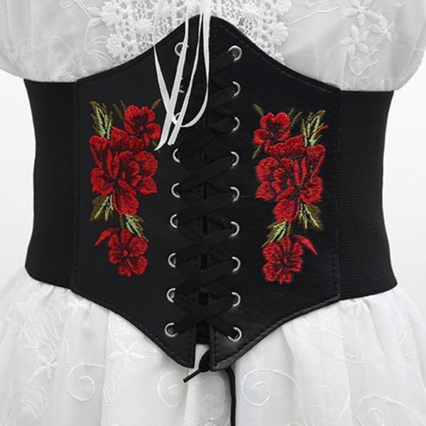 belts vintage women's cummerbunds abdomen waist corset adjustable rose embroidery girdle belt dress ladies skinny slim, Black;brown
belts vintage women's cummerbunds abdomen waist corset adjustable rose embroidery girdle belt dress ladies skinny slim, Black;brown