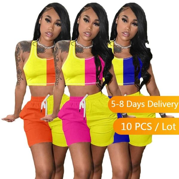 women's tracksuits bulk items wholesale lots summer two piece set women fitness tank biker shorts color patchwork casual outfits for, Gray
women's tracksuits bulk items wholesale lots summer two piece set women fitness tank biker shorts color patchwork casual outfits for, Gray