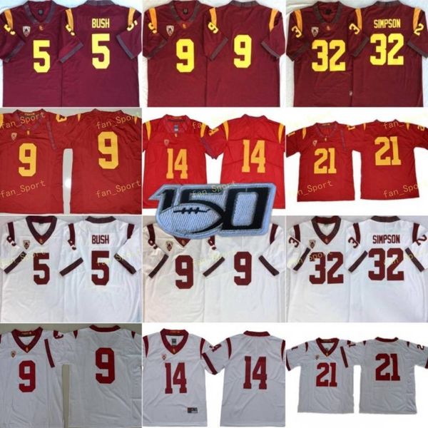ncaa college mens usc trojans jersey 5 reggie bush 9 juju smith-schuster 14 sam darnold 21 adoree' jackson 32 o.j simpson 150th, Black
ncaa college mens usc trojans jersey 5 reggie bush 9 juju smith-schuster 14 sam darnold 21 adoree' jackson 32 o.j simpson 150th, Black