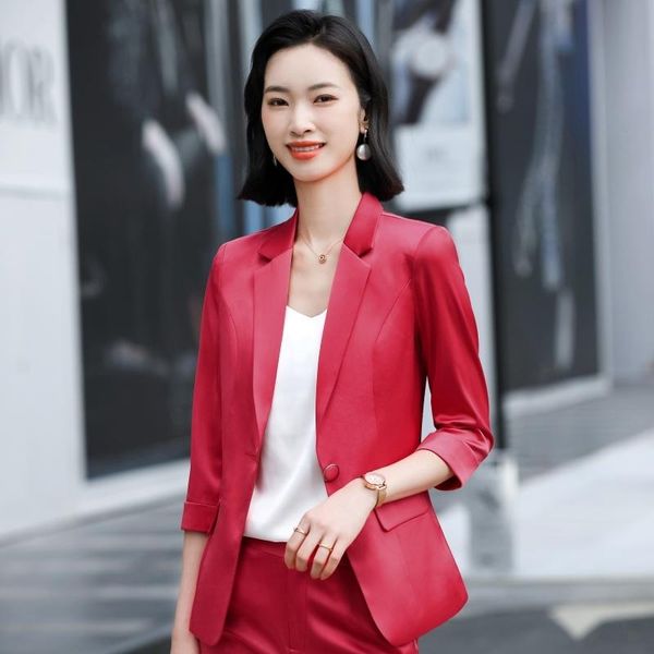 women's suits & blazers formal uniform designs pantsuits elegant red for women business work wear half sleeve spring summer, White;black
women's suits & blazers formal uniform designs pantsuits elegant red for women business work wear half sleeve spring summer, White;black
