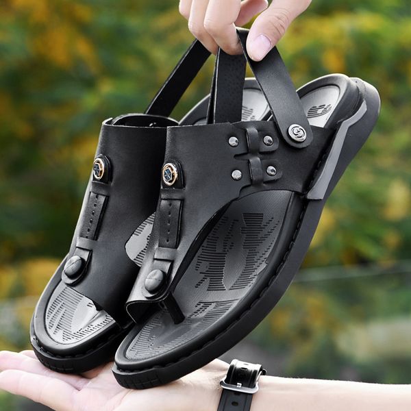new mens sandals genuine leather casual shoes men beach sandalia brand man slippers black white sneakers comfortable summer shoe
new mens sandals genuine leather casual shoes men beach sandalia brand man slippers black white sneakers comfortable summer shoe