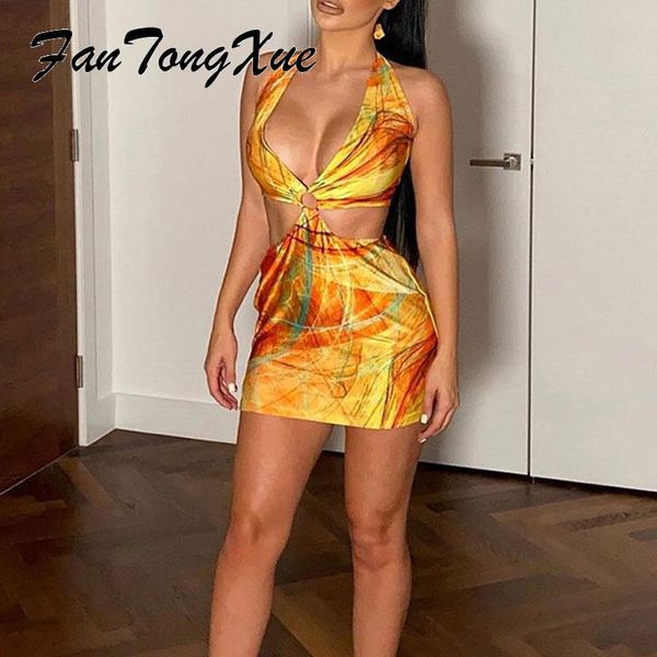 casual dresses women 2021 tie dye print hallow out beach style party dress halter deep v neck show waist above knee, Black;gray
casual dresses women 2021 tie dye print hallow out beach style party dress halter deep v neck show waist above knee, Black;gray
