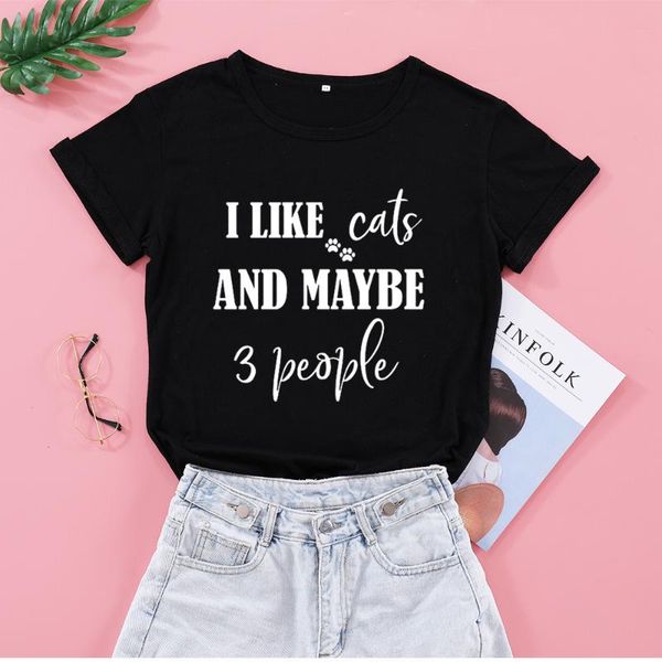like cats and maybe 3 people letters t-shirts cotton crewneck short sleeve funny tees t shirts for cat mom mama mother women's t-shirt, White
like cats and maybe 3 people letters t-shirts cotton crewneck short sleeve funny tees t shirts for cat mom mama mother women's t-shirt, White