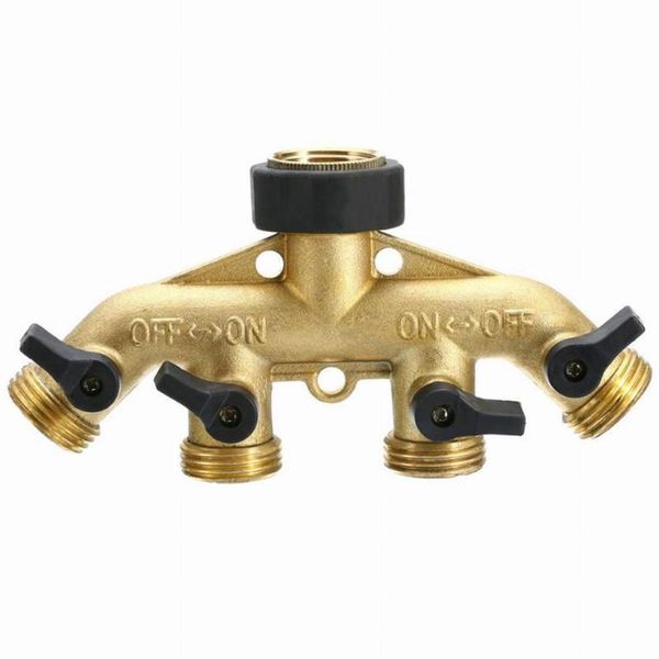 watering equipments 3/4"solid brass garden hose adapter 4 way tap connectors distributor switch valve water splitters for irrigation
watering equipments 3/4"solid brass garden hose adapter 4 way tap connectors distributor switch valve water splitters for irrigation