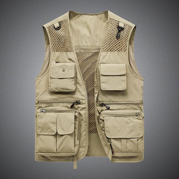men's vests summer multi-pocket tactical vest comfortable breathable loose waistcoat outdoor multifunctional fishing pography, Black;white
men's vests summer multi-pocket tactical vest comfortable breathable loose waistcoat outdoor multifunctional fishing pography, Black;white