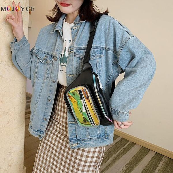 fashion laser waist bag women crossbody fanny pack street chest phone pouch bags 
fashion laser waist bag women crossbody fanny pack street chest phone pouch bags