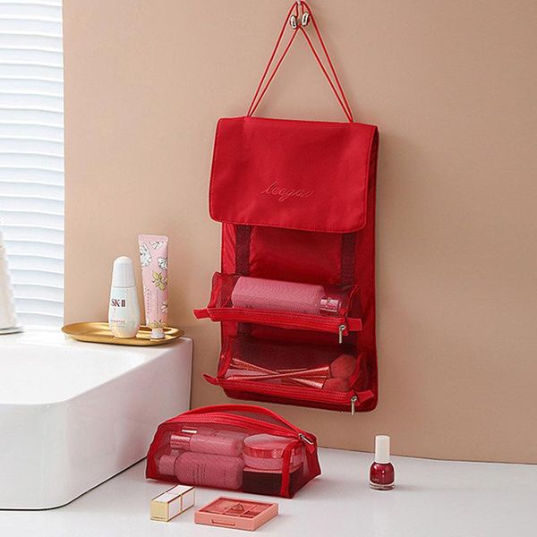 storage bags detachable nylon makeup bag portable large-capacity four-in-one folding travel cosmetic toilet 
storage bags detachable nylon makeup bag portable large-capacity four-in-one folding travel cosmetic toilet