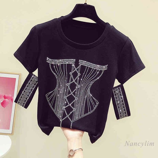 t shirt rhinestone shiny printed round neck short sleeve t-shirt for women summer fashion casual all-matching black, White
t shirt rhinestone shiny printed round neck short sleeve t-shirt for women summer fashion casual all-matching black, White