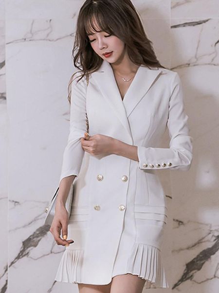 women's suits & blazers v neck blazer dress female flare sleeve single breasted bodycon irregular mini dresses 2021 spring fashion ol, White;black
women's suits & blazers v neck blazer dress female flare sleeve single breasted bodycon irregular mini dresses 2021 spring fashion ol, White;black