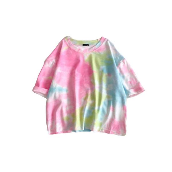 women tie dye t shirt hip hop streetwear oversized harajuku tee fashion summer short sleeve loose shirts for cotton women's t-shirt, White
women tie dye t shirt hip hop streetwear oversized harajuku tee fashion summer short sleeve loose shirts for cotton women's t-shirt, White