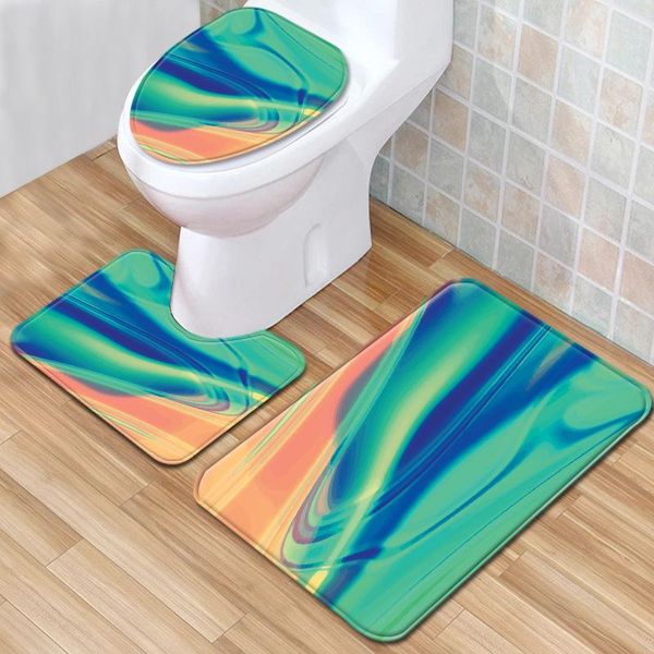 bath mats painted gradient rainbow pattern toilet seat mat bathroom decor three-piece set anti slip lid cover non-slip
bath mats painted gradient rainbow pattern toilet seat mat bathroom decor three-piece set anti slip lid cover non-slip