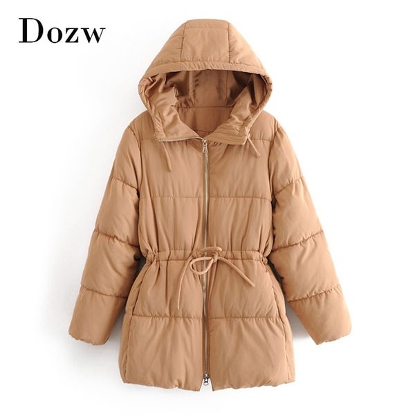 fashion women solid long parka winter bow tie elastic waist hooded coat female casual sleeve padded jacket 210515, Black
fashion women solid long parka winter bow tie elastic waist hooded coat female casual sleeve padded jacket 210515, Black