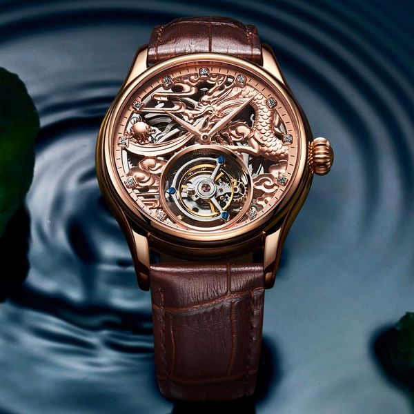 retro tourbillon watch dragon embossed hollow perspective automatic mechanical men business gift male watches wristwatches, Slivery;brown
retro tourbillon watch dragon embossed hollow perspective automatic mechanical men business gift male watches wristwatches, Slivery;brown