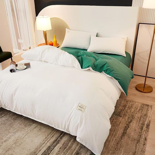 bedding sets 30 duvet cover set white and green soild color single/double/ size quilt with pillowcase housse de couette
bedding sets 30 duvet cover set white and green soild color single/double/ size quilt with pillowcase housse de couette