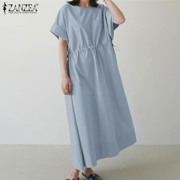 casual solid dress fashion women's summer sundress short sleeve maxi vesitdos female drawstring robe femme oversized dresses, Black;gray
casual solid dress fashion women's summer sundress short sleeve maxi vesitdos female drawstring robe femme oversized dresses, Black;gray