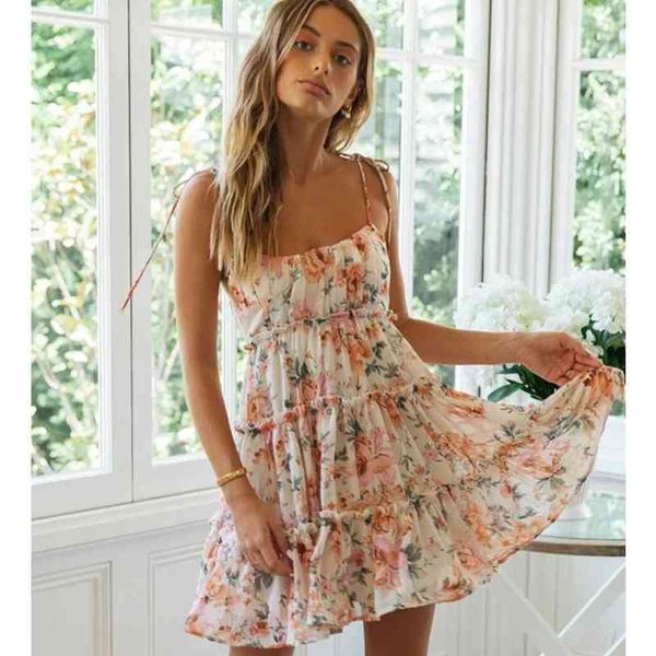 summer floral dress women casual spaghetti strap short dresses backless ruffles boho sundress mini dress for women 210521, Black;gray
summer floral dress women casual spaghetti strap short dresses backless ruffles boho sundress mini dress for women 210521, Black;gray