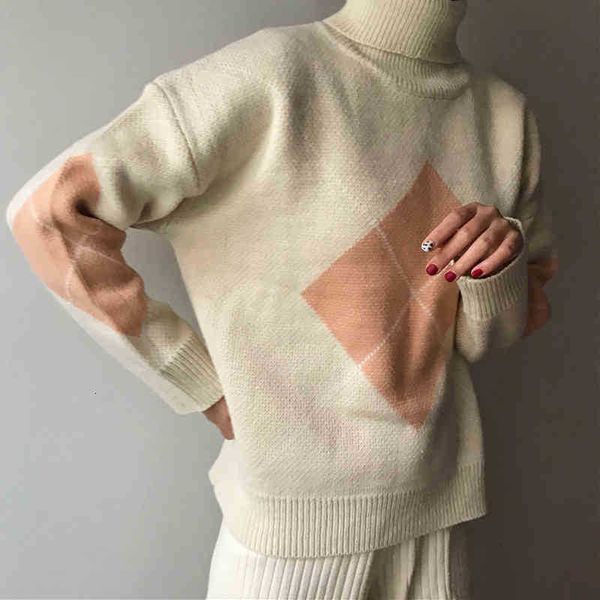 women's sweaters sweaters casual loose full sleeve women pullover plaid female knitted jumpers winter turtleneck sweater pull femme pc5, White;black
women's sweaters sweaters casual loose full sleeve women pullover plaid female knitted jumpers winter turtleneck sweater pull femme pc5, White;black