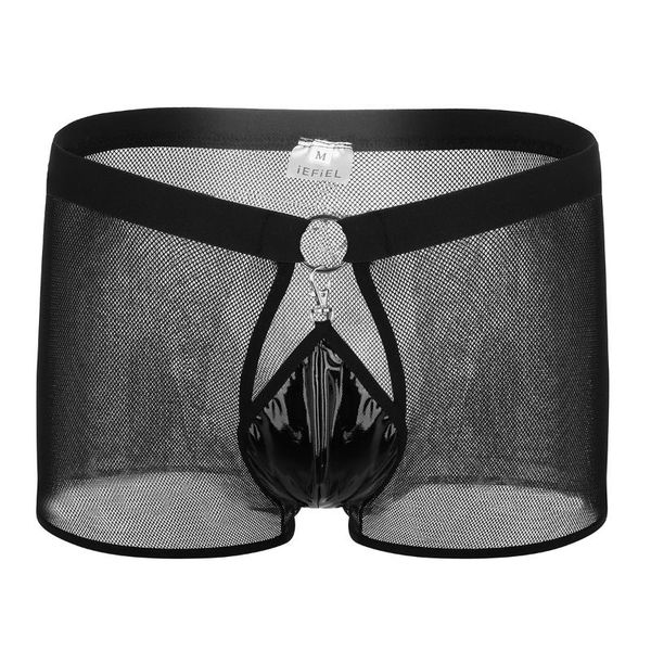 underpants transparent boxer men mesh fishnet breathable underwear open front pouch jockstraps low rise lingerie panties, Black;white
underpants transparent boxer men mesh fishnet breathable underwear open front pouch jockstraps low rise lingerie panties, Black;white